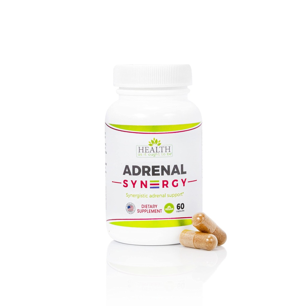 Saúde Como deve ser Adrenal Syn3rgy Supplement (Síndrome Adrenal Syn3rgy Supplement) Cápsulas Formulados por Médico com Ashwagandha, Holy Basil e Rhodiola (Sexta Cápsulas)