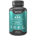 Naturalis Vegan Vitamina ADK com 50mg Tocotrienol e CoQ-10 □ Nano-Emulsionado em EVOO para melhor absoprção □ Não-GMO, Soja Livre e Vegan Sociedade Certified □ 180 Veggie Softgels (Carragenina Livre)