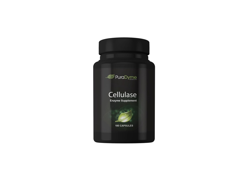 PuraDyme - Celulase Enzima Suplemento, Suporta Saúde Digestiva, 180 Cápsulas