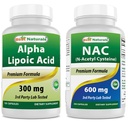 Melhores naturais Ácido Alfa Lipóico 300 mg e NAC 600 mg