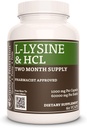 Nutrição de Remedy L-Lysine HCL □ 1.000 mg, 60 Vegan Cápsula Amino Ácido Suplemento Dietário