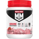 Leite Muscle Genuine Protein Powder, Morangos ‘N Crème, 1,93 Libras, 13 Servings, 32g Protein, 3g Açúcar, Cálcio, Vitaminas A, C & D, NSF Certified for Sport, Energizing Snack, Packaging May Vary
