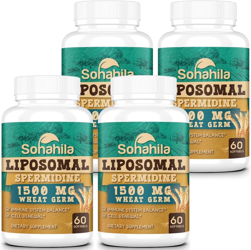 Supplement 15 MG - 99% Pureza, Alta Absorção, 1500 MG Extrato de Germe de Trigo Fermentado com Zinco e Thiamina, Espermidina para Homens e Mulheres - Renovação Celular, Defesa do Envelhecimento, Energia, 240 Softgels