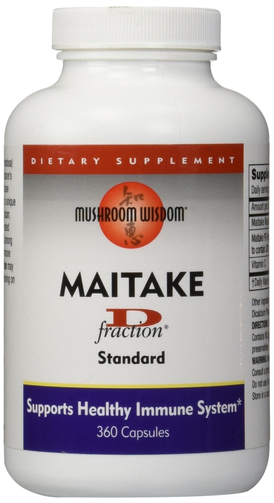 WISDOM MUSHROOM Maitake Mushroom Extract D-Fraction 360 Cápsulas