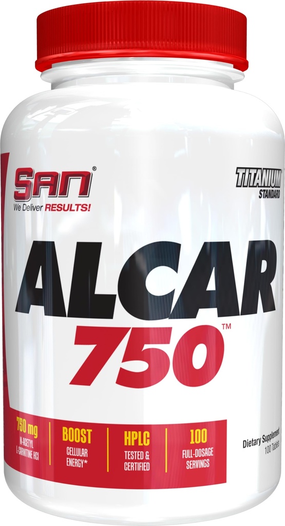 Alcar 750 - Puro Acetil L-Carnitina para Energia, Foco e Metabolismo de Gordura 100 Servimentos