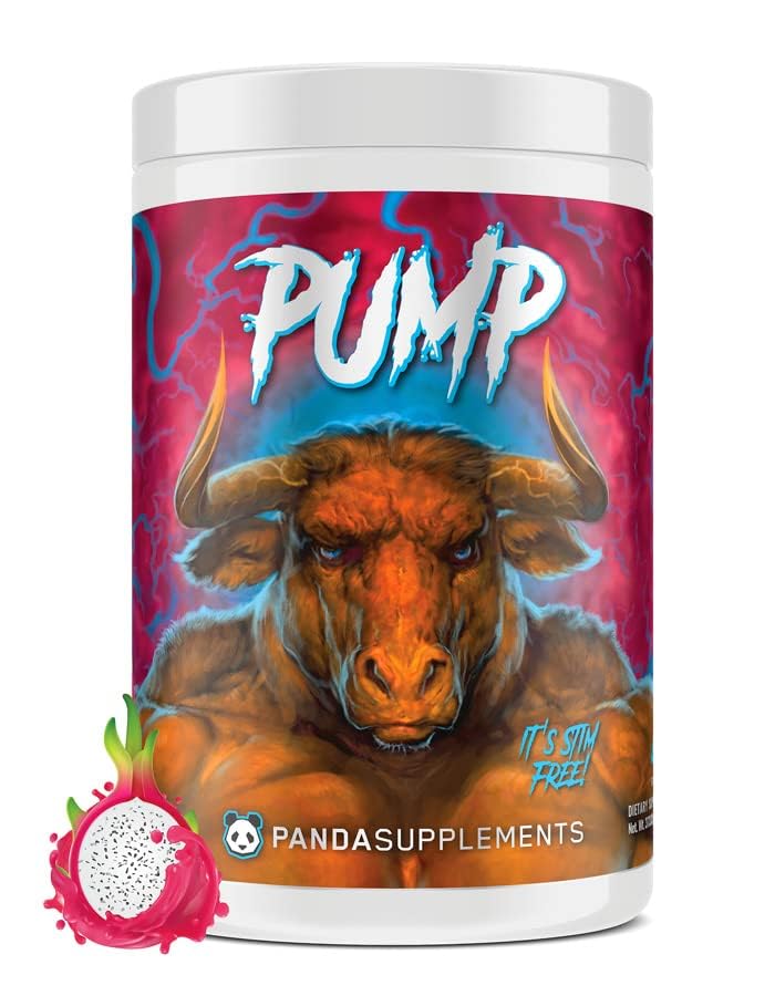 Bomba Panda Supps Subground Bio Labs, pré-treino, Fórmula sem chump w/10G L-Citrulina Malate, Alpha GPC, Lions Mane, CognatiQTM, VasoDrive-AP® 40 Scoops (Rainbow Dragonfrut)