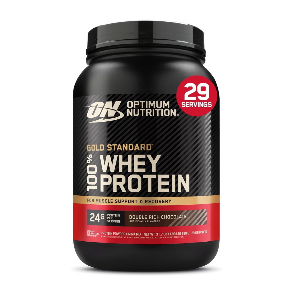 Otimum Nutrition Gold Standard 100% Whey Protein Powder, Chocolate rico duplo 1,98 Libra (Pacote de Vary Maio)