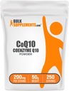 BulkSuplementos.com Coenzyme Q10 Pó - Coenzyme Q10 200mg Suplemento, Suplemento Nutricional - Gluten Free, 200mg por serviço, 50g (1,8 oz) (Pacote de 1)