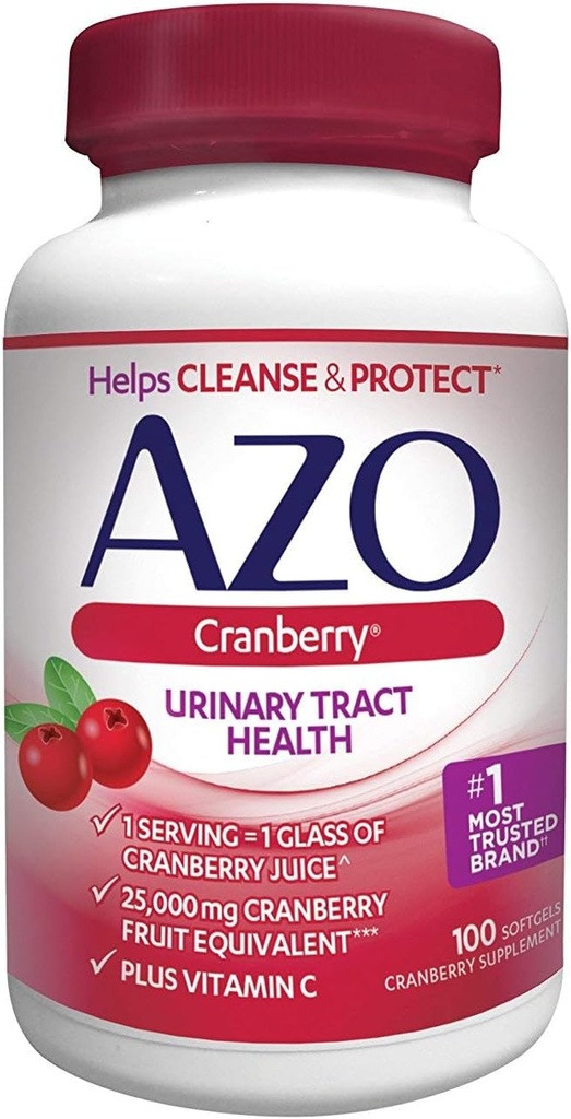 AZO Cranberry, Força Máxima, Softgels 100 ea (Pack de 4)