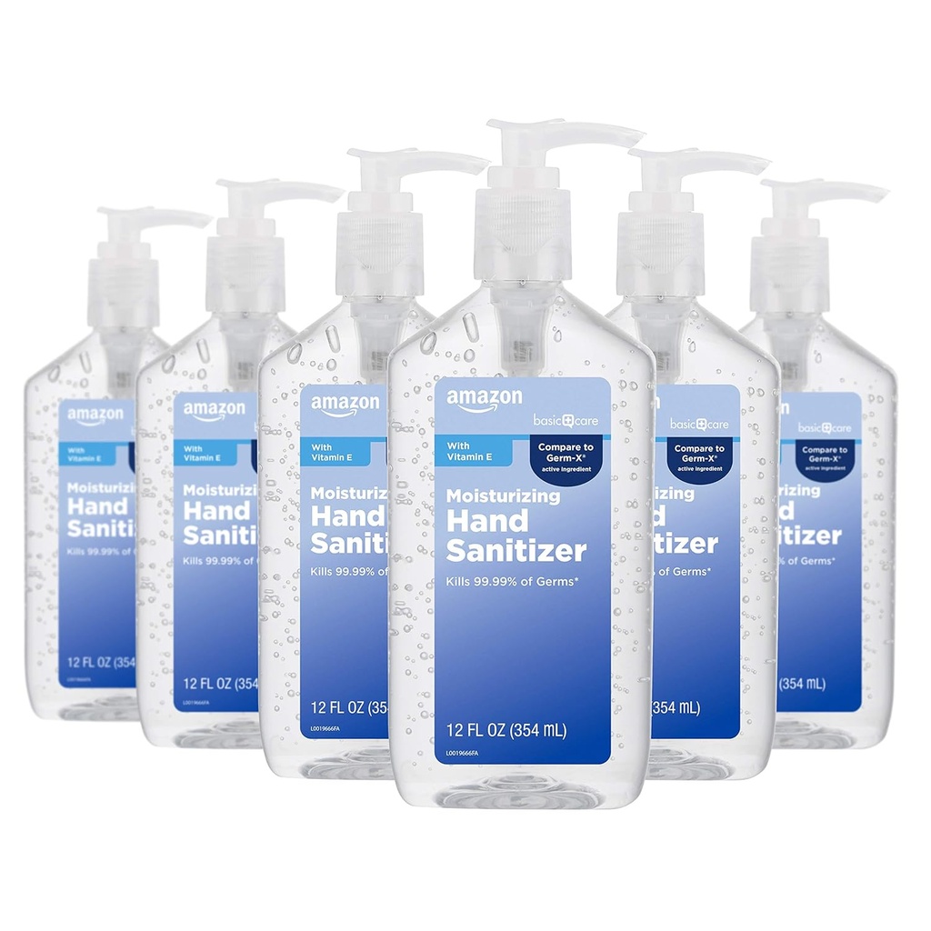 Cuidados Básicos - Sanitizador de Mão Original 62%, 12 fl oz (Pacote de 6)