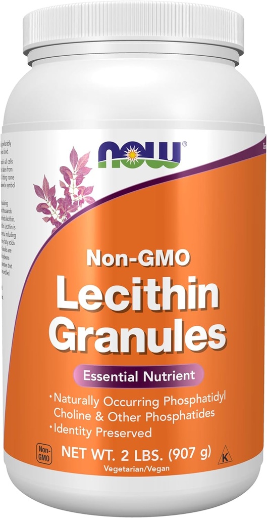 NOW Alimentos Suplementos, Grânulos de Lecitina com Cholina de Fosfatidil natural e Outros Fosfatidos, 2-Libra