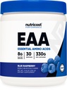 Nutricost EAA Pó 30 Servings (Azul Framboesa) - Aminoácidos Essenciais - Não-GMO, Gluten Free, Vegetarian Friendly