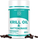 Nattokinase Suplemento 4000 FU Orgânico com óleo de krill da Antártida Omega 3 Softgels 2000mg . DHA . EPA . Nattokinase Derived from Japanese Natto.