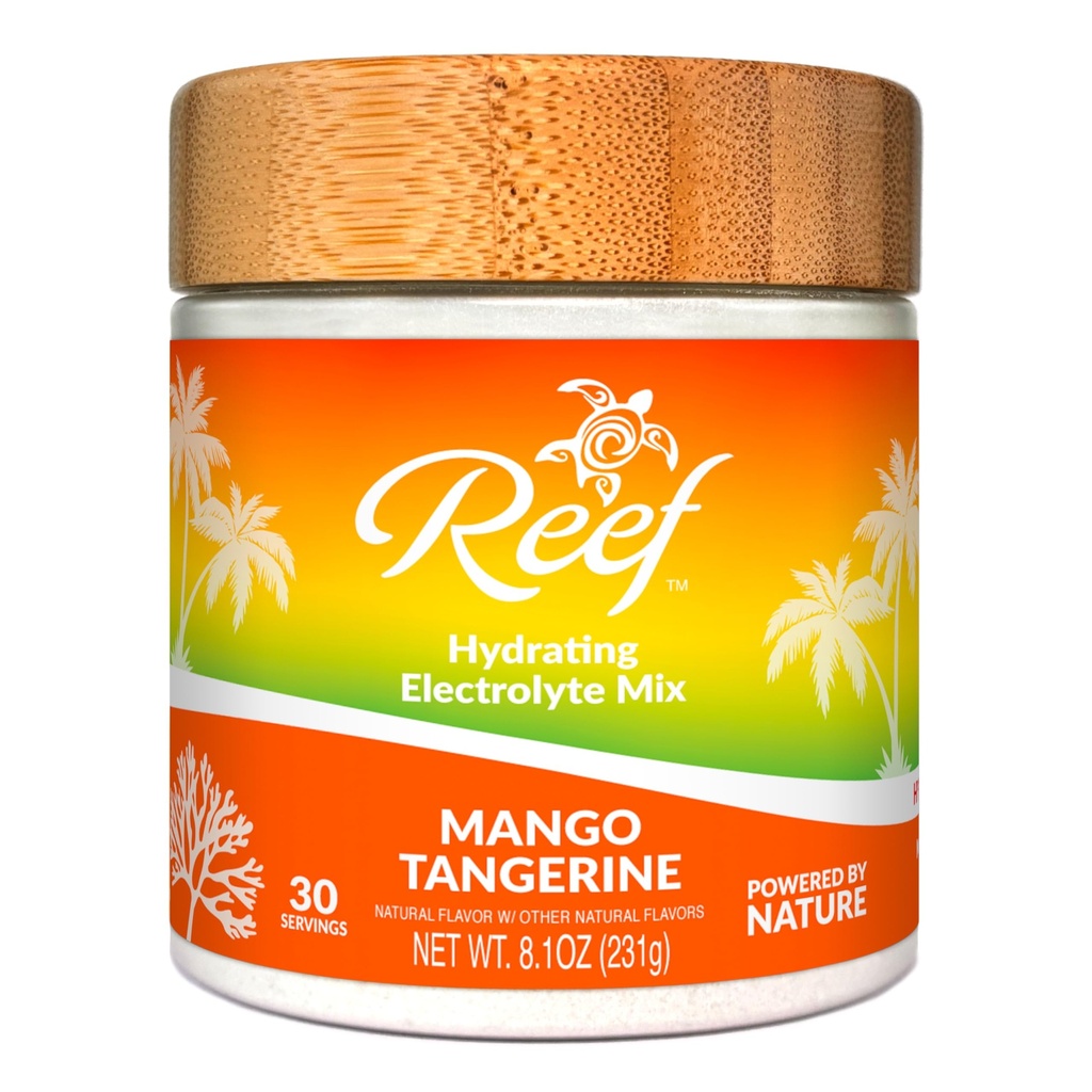Hydrating Electrolyte Drink Mix - Tangerina de manga, 30 Servings - Hydration Powder w / Água de coco - Não-GMO, Não adicionado de açúcar, 5 Eletrolitos chave + vitaminas, Natural Trace Minerals