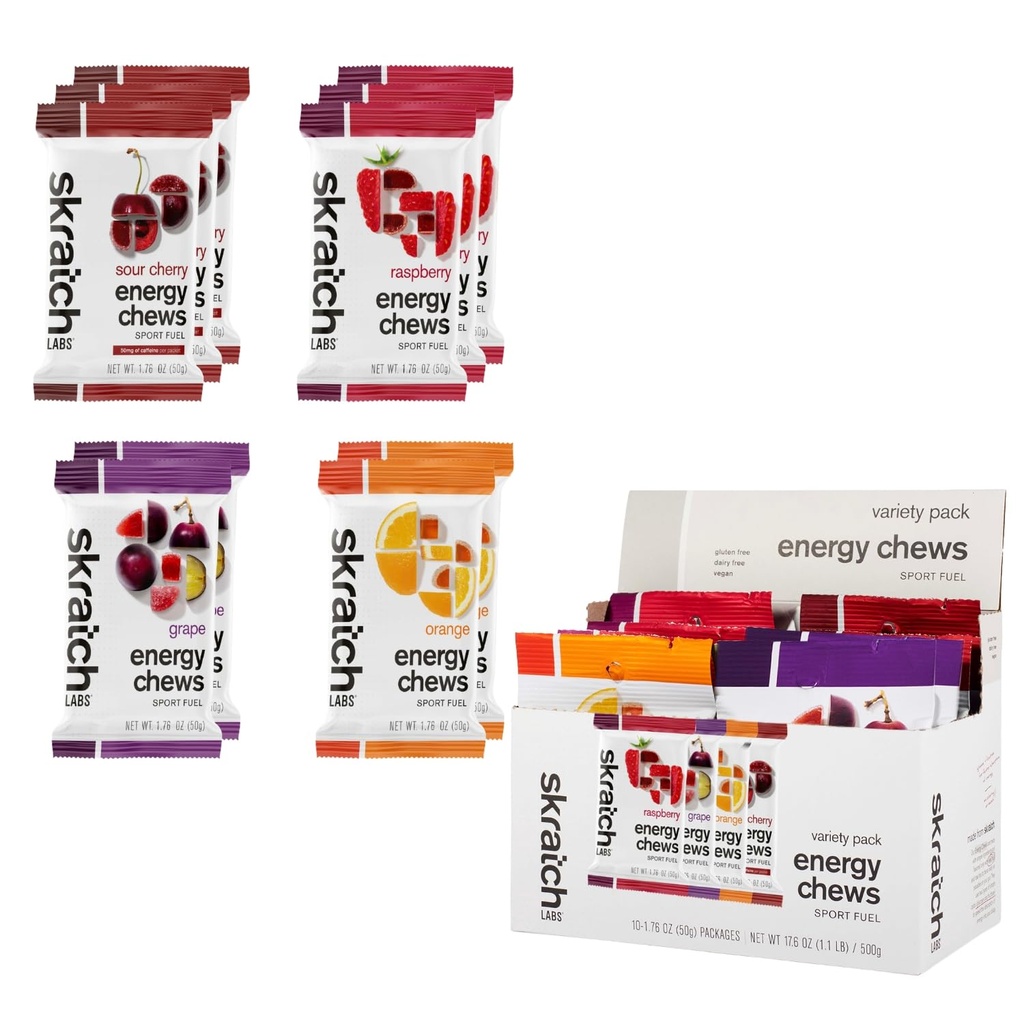 Skratch Labs Energy Chews Gummies for Running, Cycling, and Sports Preformance . Gel Alternativa .