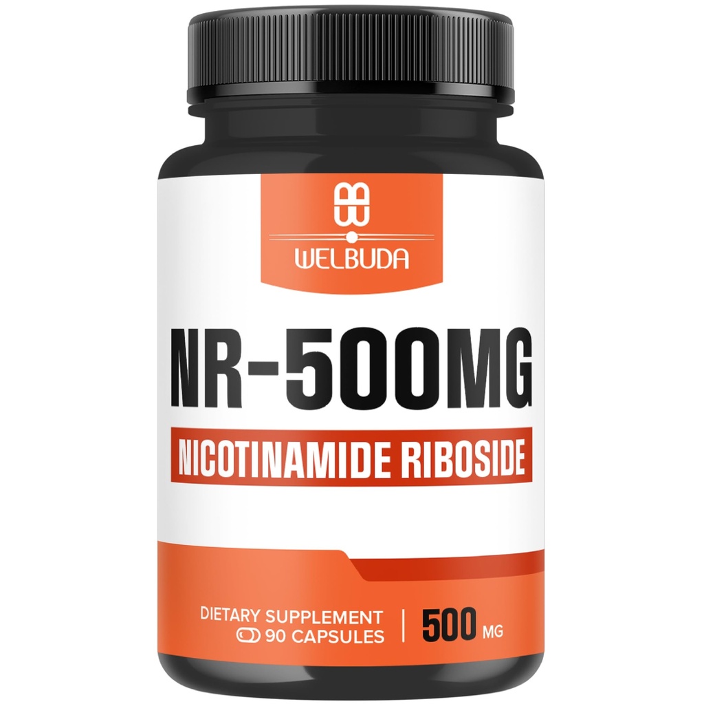 NAD+ Suplemento com Nicotinamida Riboside 500mg - Cellular Energy & Repair, Envelhecimento saudável, Bem-Estar - 90 Cápsulas - 3 Month Supply