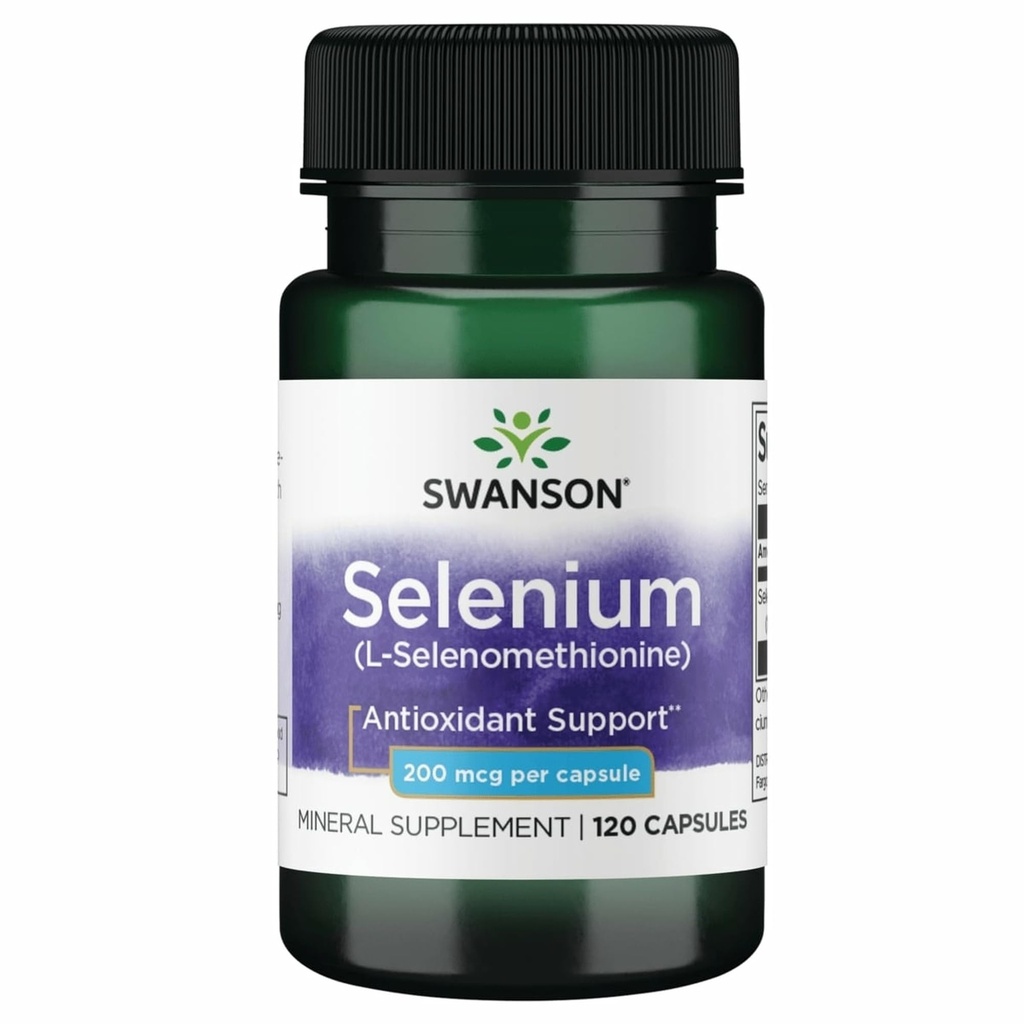 Swanson Semsc Selenium 200 mcg 120 Cápsulas