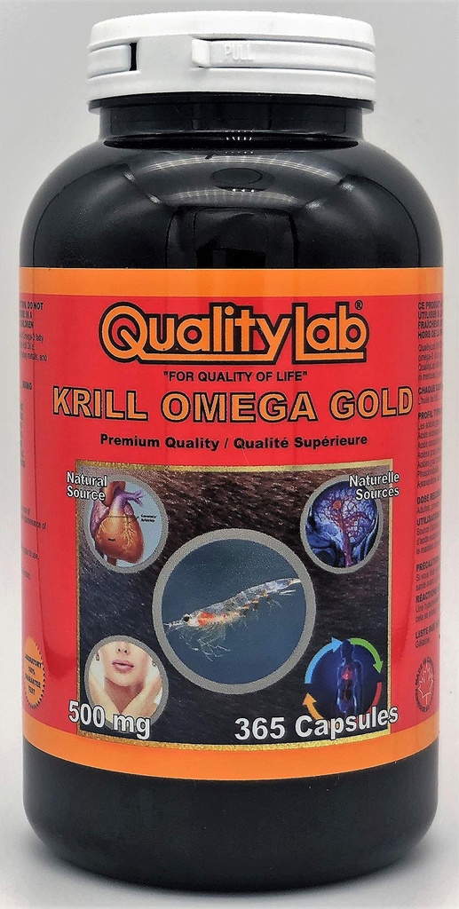 Krill Oil Omega Gold 500 mg 365 Cápsulas (Feito no Canadá)