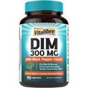 Suplemento DIM para Mulheres e Homens, Metabolismo de Estrogênio, Equilíbrio de Hormônios e Suporte de Menopausa, DIM 300 mg com Extrato de Pimenta Negra, Alta Absorção, 90 Cápsulas