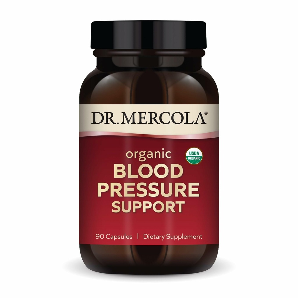 Dr. Mercola Suporte Orgânico à Pressão Arterial - Suporta Circulação Saudável - Extrato de Sementes de Uva de Alta Potência - Não-GMO & Soy-Free - 90 Cápsulas (90 Servimentos)