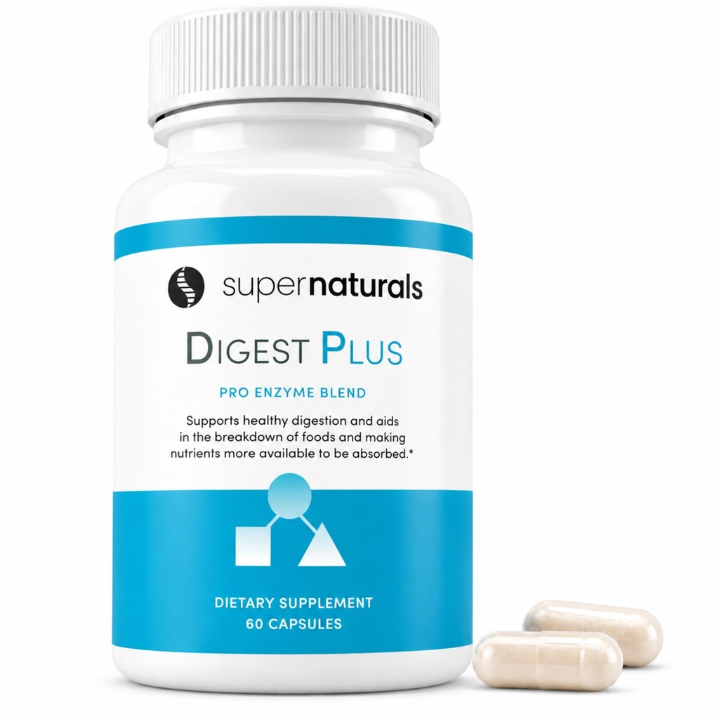 Digest Plus, Gut Health for Men, Suplemento Digestion, Enzimas Digestivas, Gut Health for Women, Gas & Bloating Alief, Premium Gut Healths Supplement, 60 Caps