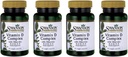 Complexo de Vitamina D Swanson com Vitaminas D2 & D3 - Complexo de Vitamina Sunshine Completo para Saúde Óssea, Dental e Imune - Suplemento de Vitamina ( 50 mcg, 60 Cápsulas Veggie ) 4 Pack