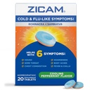 Zicam frio & gripe-como sintomas com Echinacea e Sambucus, homeopático, zinco, refrigerando sabor de hortelã, Ajuda com sintomas frios, 20 Comprimidos