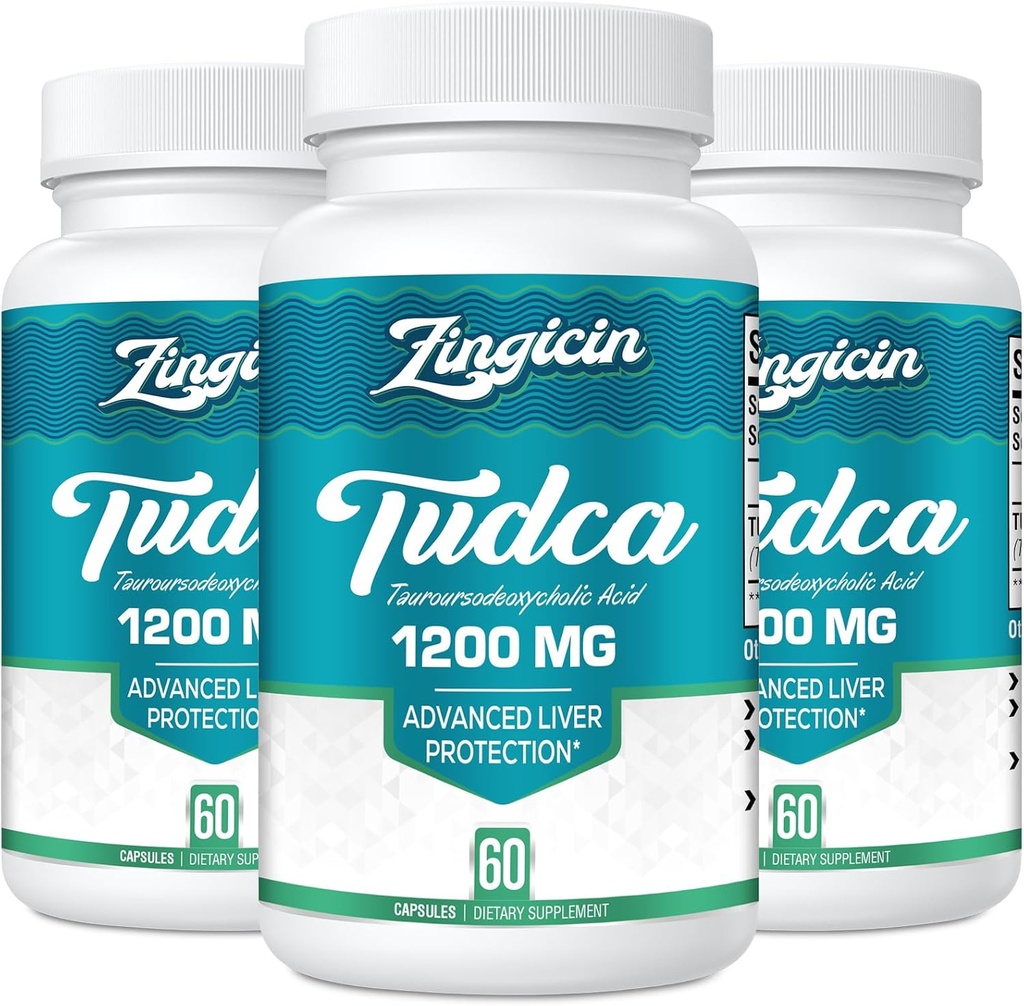 TUDCA Suplemento 1200mg - 180 Cápsulas Veggie,Powerful TUDCA Bile Salts Suplementos para Fígado,Digestão