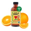 ESSENCIAIS FILHOS Vitamina C Líquida - Puro Suplemento Líquido Vitamina C para Crianças, Crianças, & Bebês, Suporte do Sistema Imune, Sabor Laranja Natural, 4 Fl Oz (Pacote de 1)