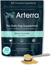 Dog Senior Powder Supplement & Food Topper – 63 Ingredientes para Joint, Gut, Immune & Saúde do Cérebro – Multivitamin Longevidade Diária com Glucosamina, Probióticos, e Óleo de Peixe