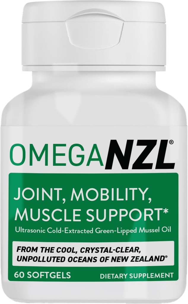 Original Omega-3 suplemento de suporte conjunto, melhor alívio muscular natural, óleo de mexilhão de lábios verdes, 60 Softgels, sem sabor de peixe