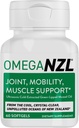 Original Omega-3 suplemento de suporte conjunto, melhor alívio muscular natural, óleo de mexilhão de lábios verdes, 60 Softgels, sem sabor de peixe