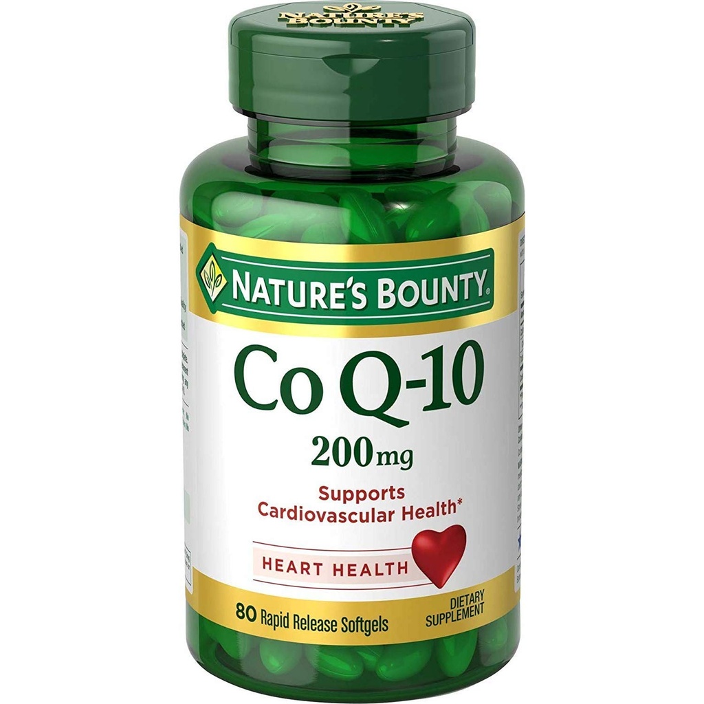 Nature's Bounty Co Q-10 Força extra 200 mg Softgels 80 ea (embalagem de 3)