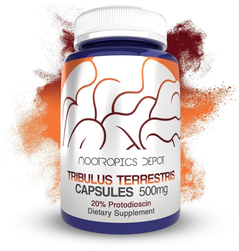 Nootropics Depot Tribulus Extract Cápsulas .500mg .. 20% Protodioscina .. Tribulus terrestris .. Fitness, Humod, & Vitality ..