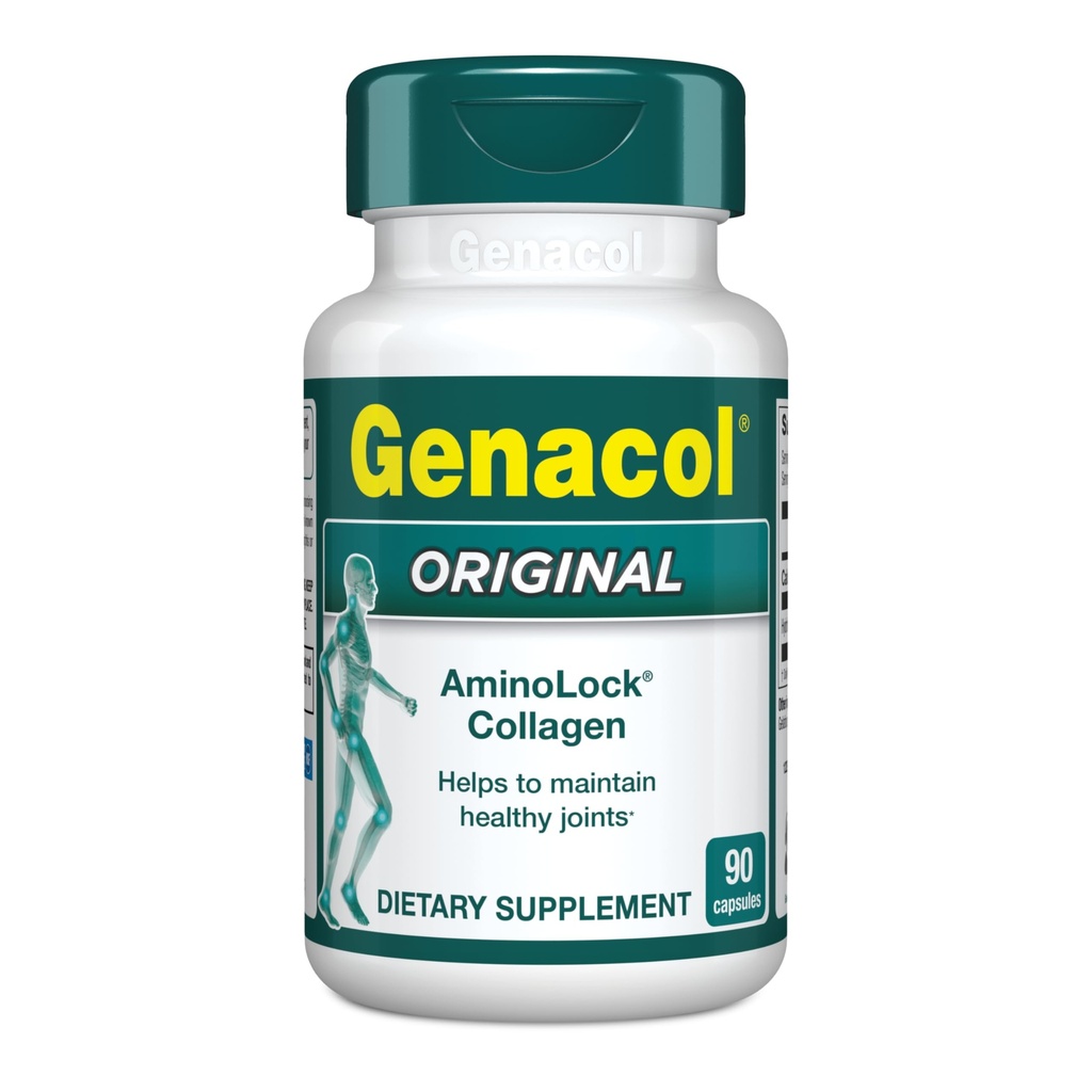 Genacol Original – Suplemento de colágeno com peptídeos de colágeno ultra-hidratados, mantém a saúde conjunta, para articulações e joelhos, 90 cápsulas (fornecimento de 30 dias)