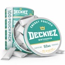 Deckiez Energy Pouches, 5 Latas (100 Pouches), Suplemento de cafeína sem açúcar, Café Pouches & Energia Bebida Alternativa, 50mg Caffeine Pouches, Flavor Wintergreen
