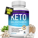 Toplux Keto Blocker Pills White Kidney Bean Extract - 1800 mg Natural Ketosis, Suporte Keto Diet, para Homens Mulheres, 90 Cápsulas, Suplemento