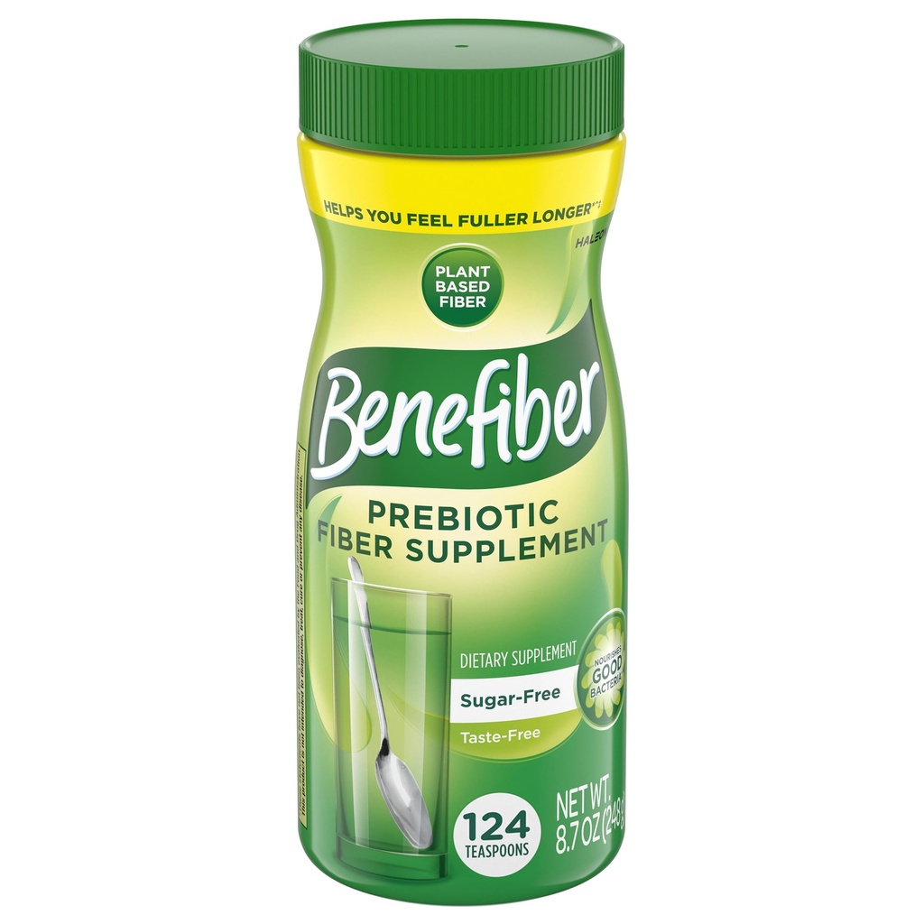 Benefiber diária suplemento de fibra prebiótica pó para a saúde digestiva, pó de fibra diária, sem sabor - 62 Servings (8.7 Ounces)