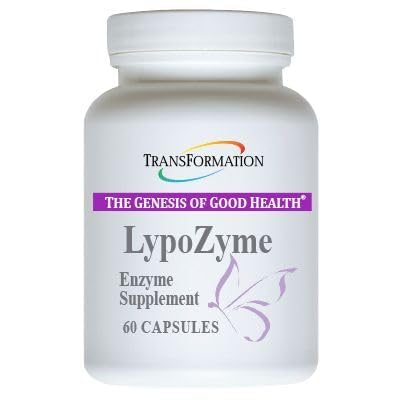 TRANSFORMAÇÃO A GÊNESE DE BOA SAÚDE LypoZyme Enzima Suplemento, Lipase Advance Enzima Mistura para Digestão Saudável & Absorção Nutriente, Não-GMO,60 Cap