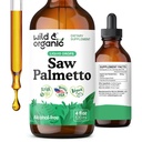 Selvagem e orgânica Serra Palmetto Tintura - Serra Palmetto Extrair Suplemento para homens e mulheres - Líquido em pó Based Drops - Serenoa Repens Berries - Vegan, Açúcar & Álcool - 4 fl oz