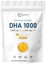 Omega 3 Fish Oil DHA Supplements 1000mg com EPA 500mg, 200 Softgels - limão flavored, arroto (entérico revestido)  □ Peixe fresco do mar profundo, selvagem capturado de águas norueguesas