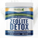 HolyLand Zeolite Cleanse - Zeolite Detox Pó (7.05oz 200 Gram) - Clinoptilolite Natural Ativado - Micronizado 0-25 - Detox Corpo Total para Mulheres, Homens - Suporta Energia, Foco, Imunidade, Gut Health