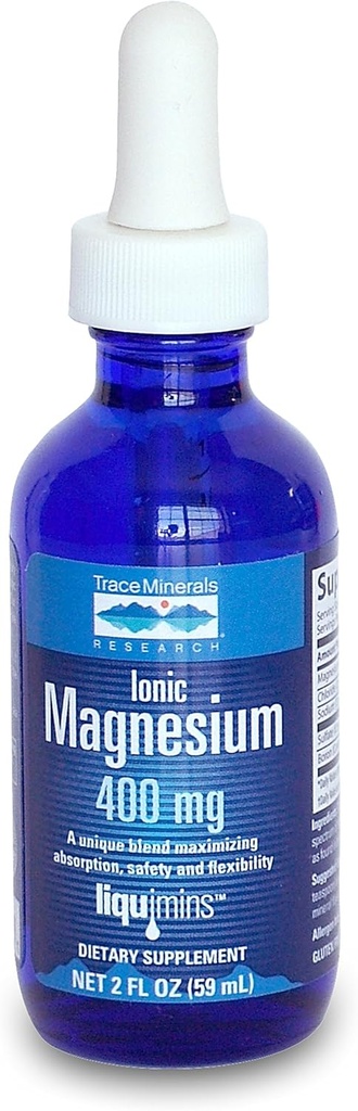 Rastreamento Mineral Pesquisa Iônico Magnésio - 4 onças - Pode ajudar com Cães Músculos e Fadiga Músculo - Naturalmente Fonte e 100% Natural