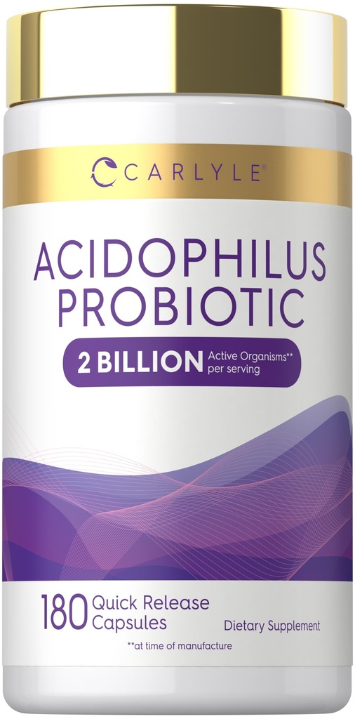 Carlyle Acidophilus Probiótico para a saúde digestiva das mulheres e dos homens