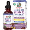 MARYRUTH'S Vitamina D3 Liquid Drops - Megadose 4000 UI - USDA Organic Liquid Vitamina D Spray para Adultos e Crianças - Suporte Imune e Saúde Óssea - Vegan - Gluten Free - Não-GMO - 30 Servings