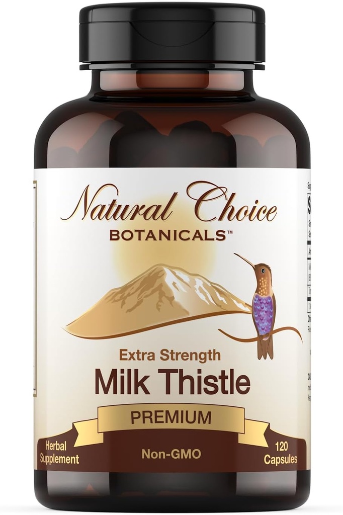 Extrato de Cardo de Leite (80% Silymarin Flavonoids) Plus Turmeric - 120 Cápsulas