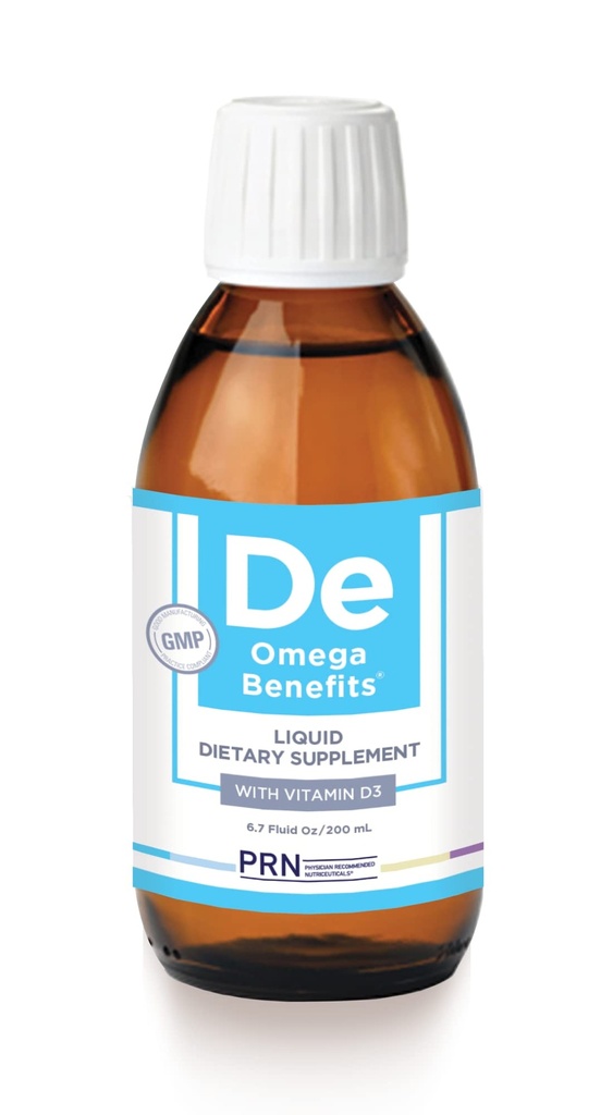 PRN DE Omega Benefícios Suplemento Líquido - 6.7 oz, 40-Dia de Fornecimento - Re-Esterificado Omega 3 Triglicerídeo Formulário com 1680mg EPA, 560mg DHA & Vitamina D para olhos secos