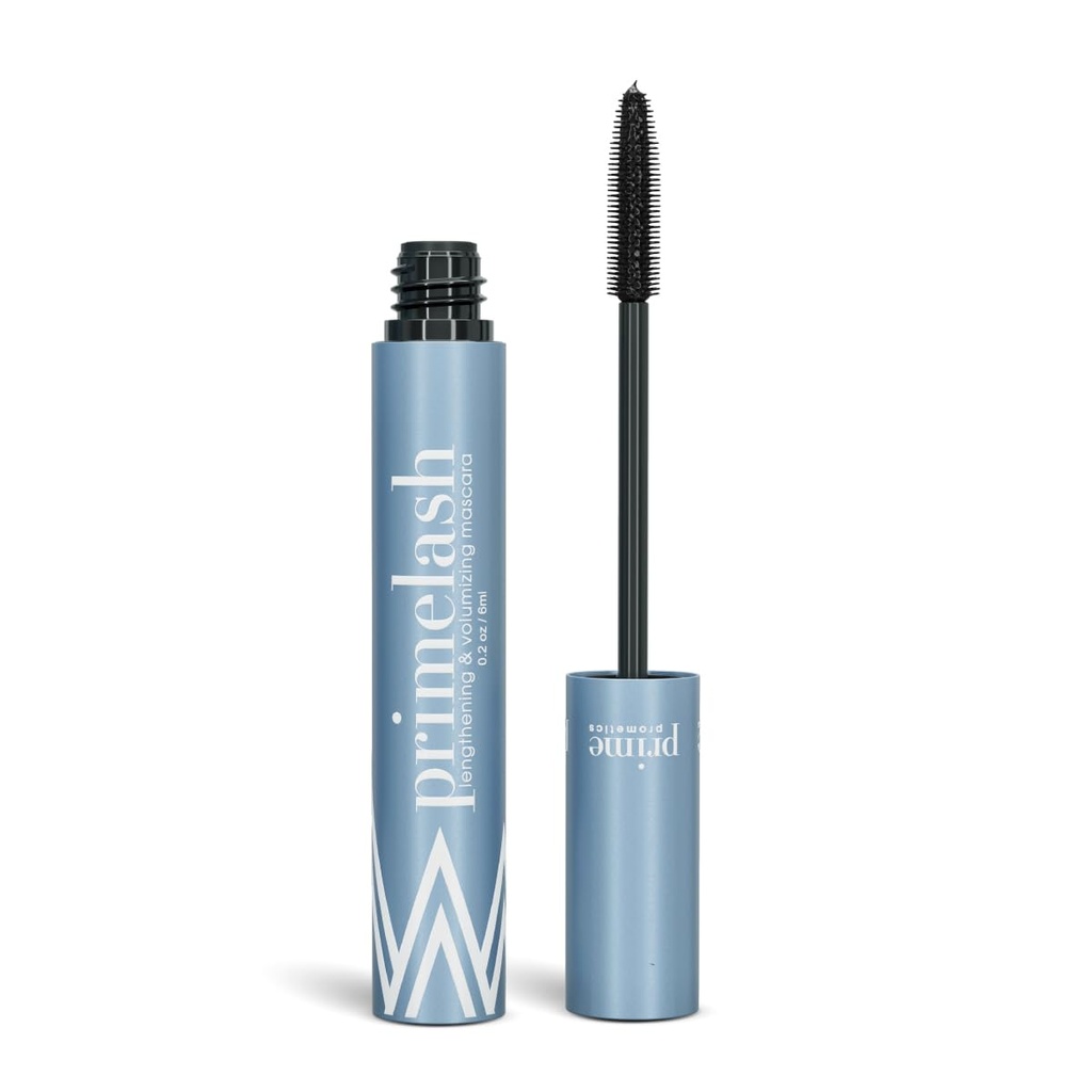 Mascara Prime Prometics PrimeLash para mulheres mais velhas – Volumizing, comprimento incrível em 2 casacos – Long-Stay, Zero Clumps, Hipoallergenic (Preto)