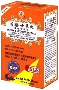 Extracto de peónia e de alcaçuz (Shao Yao Gan Cao Wan) 200 comprimidos X 12