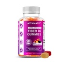 Gummies de fibra prebiótica vitamática para adultos – 7g de fibra por serviço – 60 pastilhas com base em pectina força extra, açúcar zero adicionado – Suporta saúde digestiva & regularidade – Não-GMO, Vegan, Gluten-Free